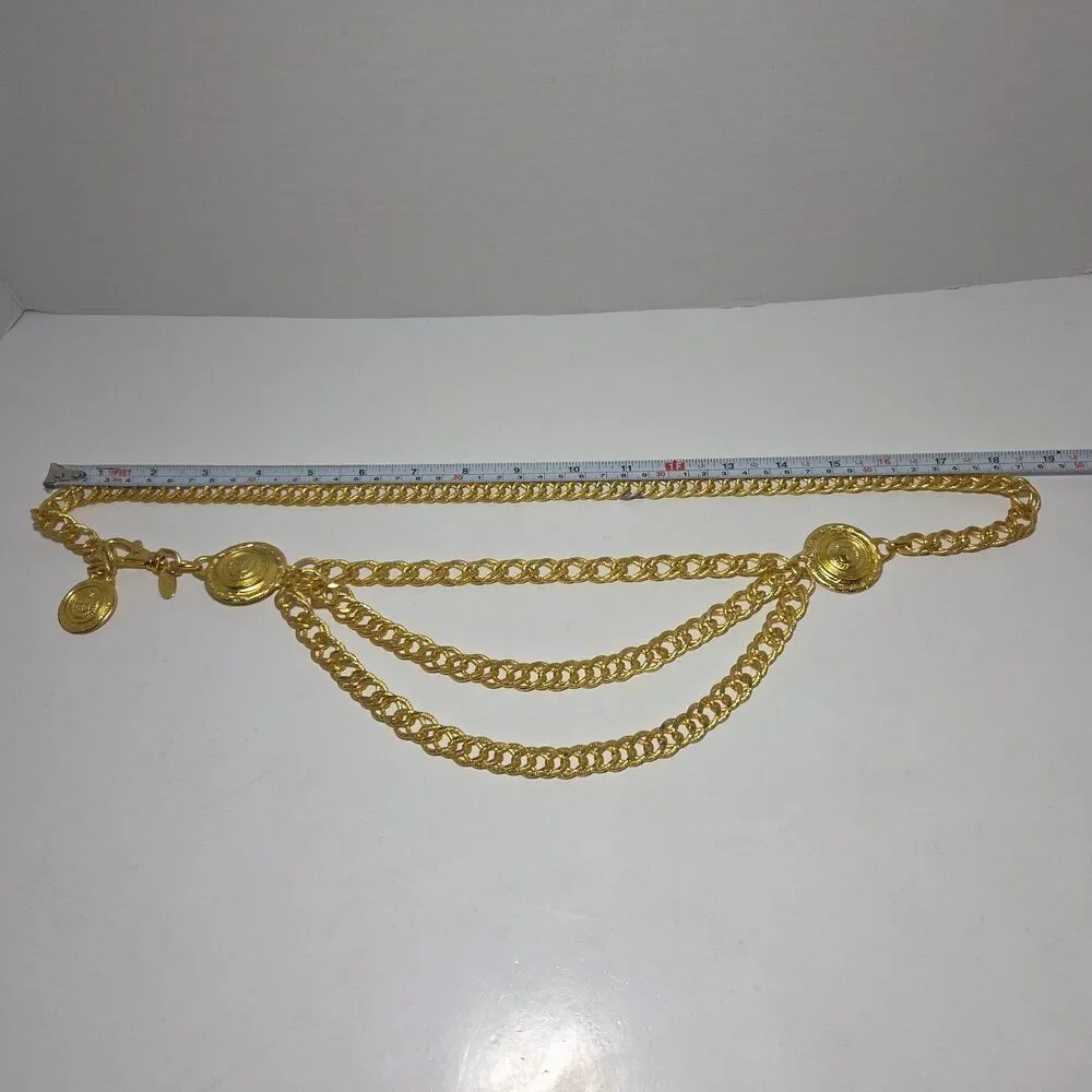 Gold Multi-Chain Decorative Belt